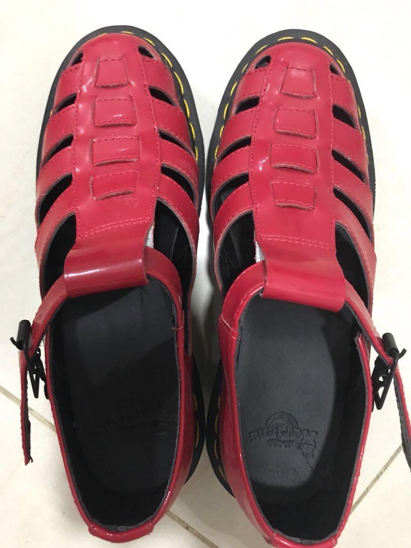 Dr martens red sandals 2025