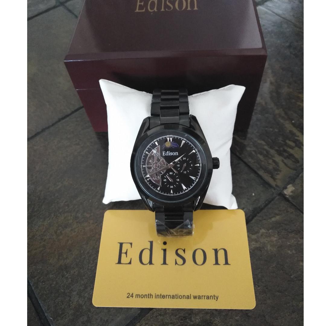 Edison best sale moonphase watch