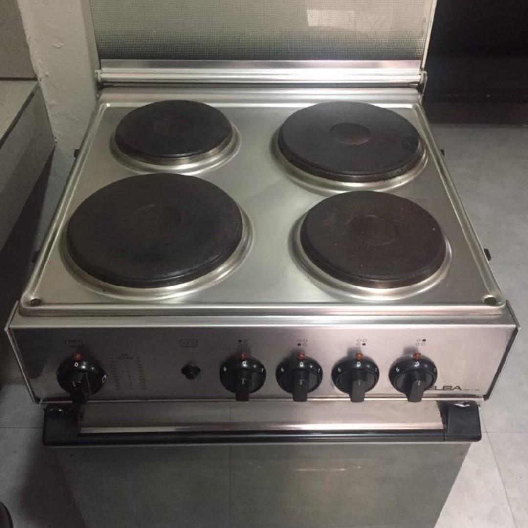 ELBA Stainless Steel Electric Stove+Oven with Hood, TV & Home
