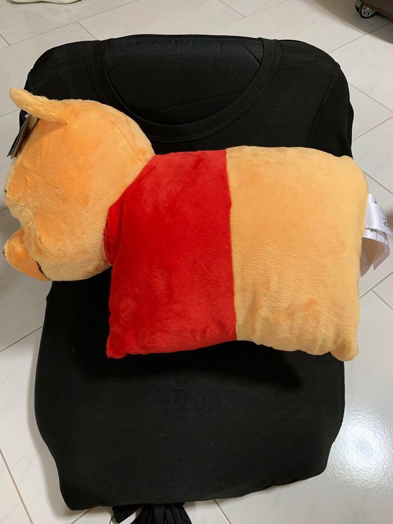 Exclusive Hong Kong Disneyland Pooh Bear Series Convertible Pillow