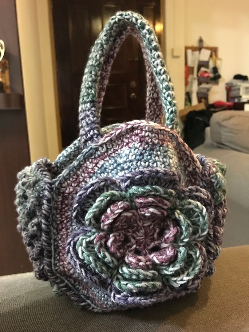 crochet sunflower bag