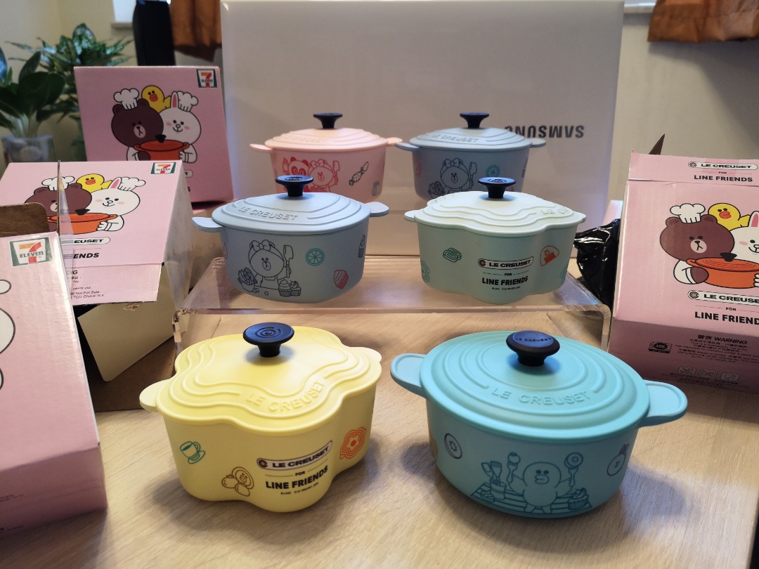 711 LE CREUSET x Line Friends 儲物盒 (HK15/個), 傢俬＆家居, 廚具和餐具, 茶具配件