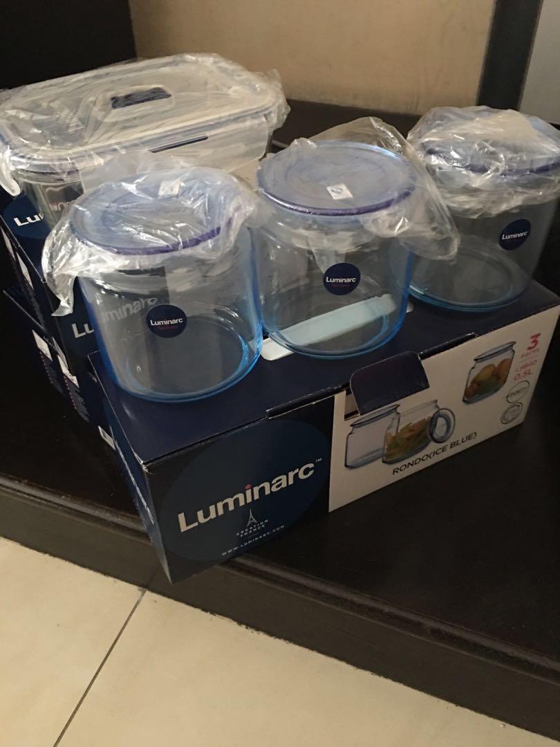 Luminarc glass container, Furniture & Home Living, Kitchenware ...