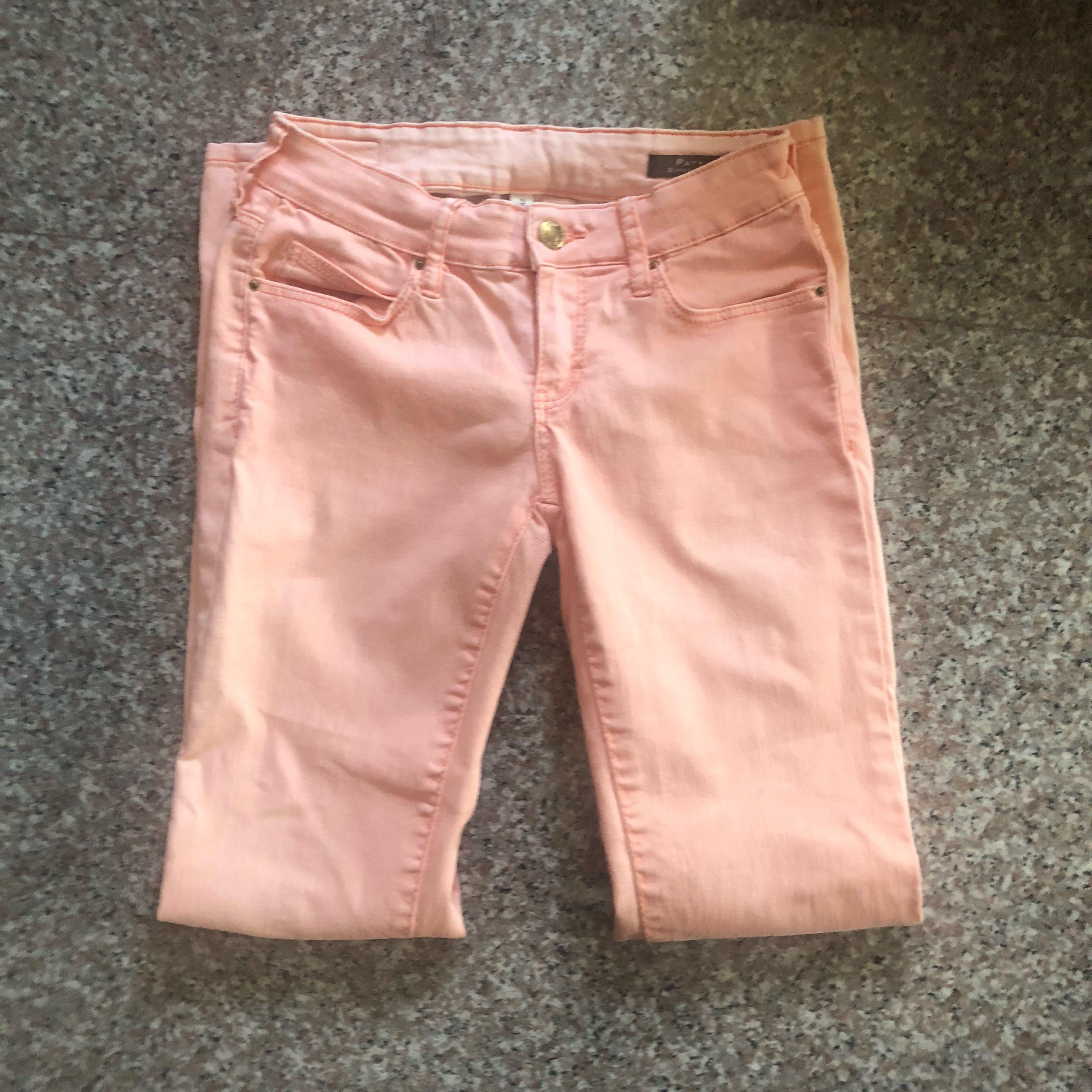 Pastel pink skinny jeans