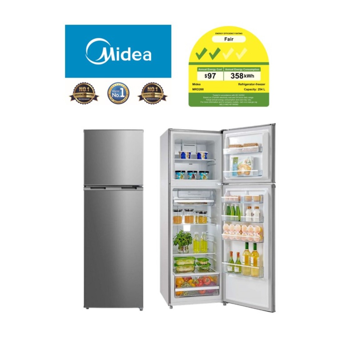 Midea 2 Door Refrigerator Home Appliances Kitchenware On Carousell