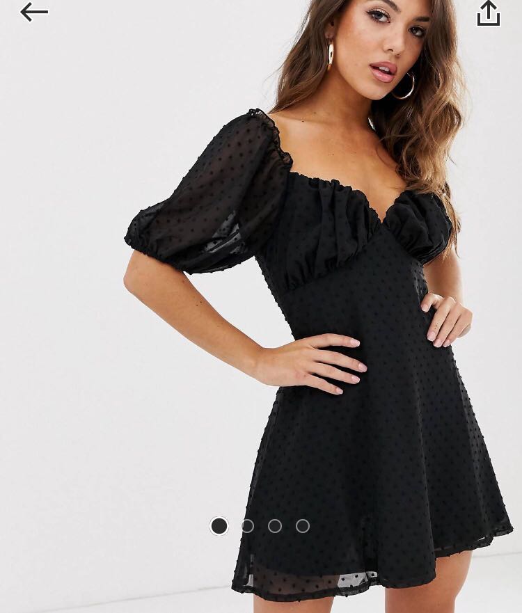 black mini dress missguided