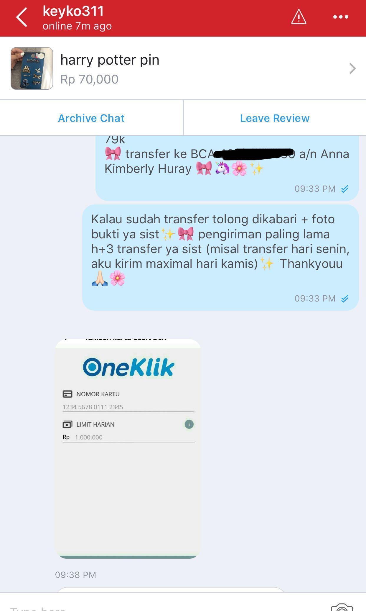 Modus Penipuan Oneklik Bca Jasa Lainnya Di Carousell
