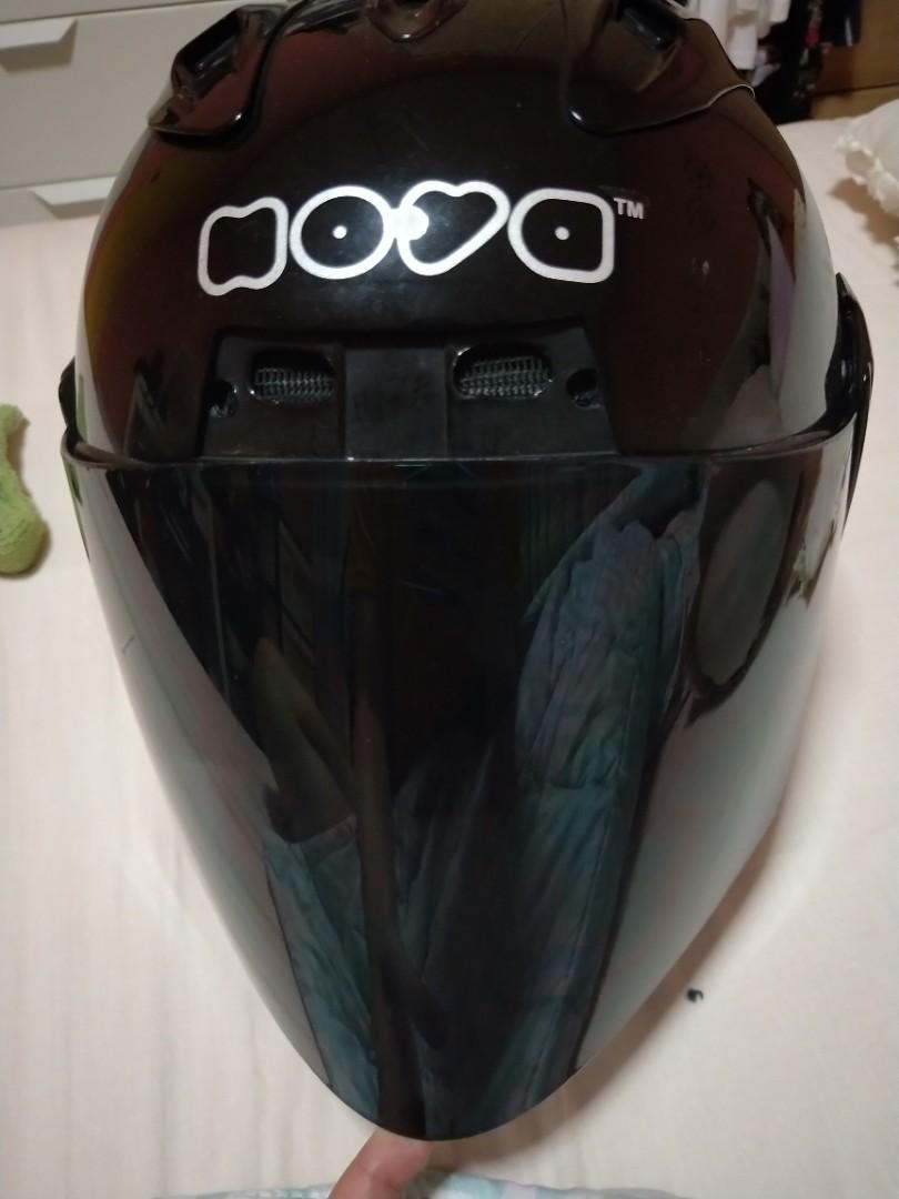 Nova helmet with tinted visor, Motorcycles, Motorcycle Apparel on Carousell