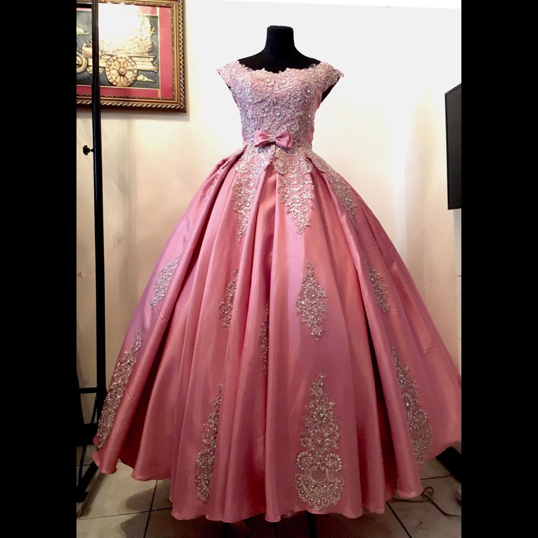 Old rose cheap ball gown