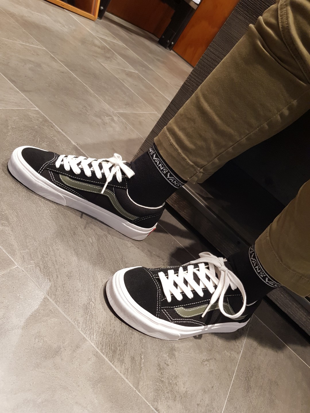 Original Vans Black Olive Women s Fashion Footwear Sneakers