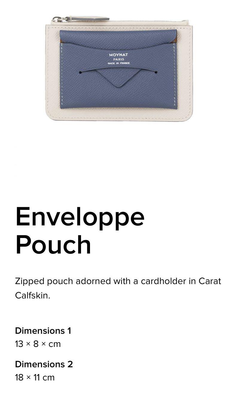Pre-Loved Original Moynat Enveloppe Pouch in Blue & Taupe, Women's Fashion,  Bags & Wallets, Purses & Pouches on Carousell