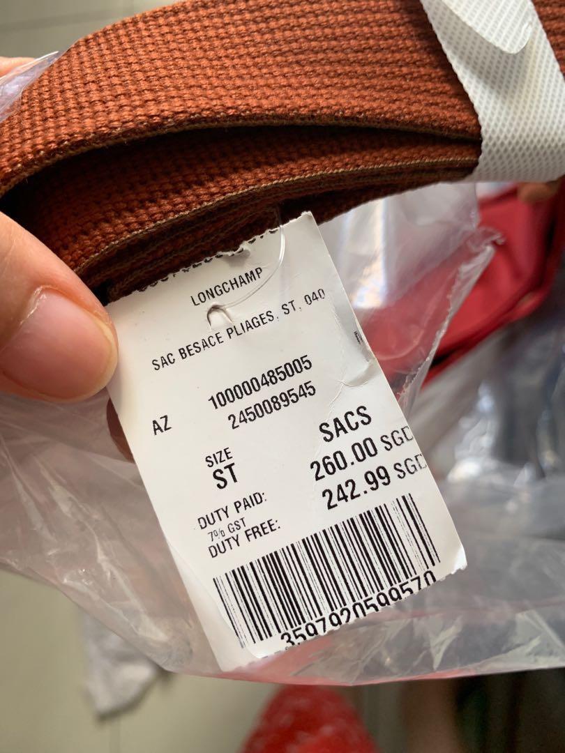 Authentic longchamp tag best sale