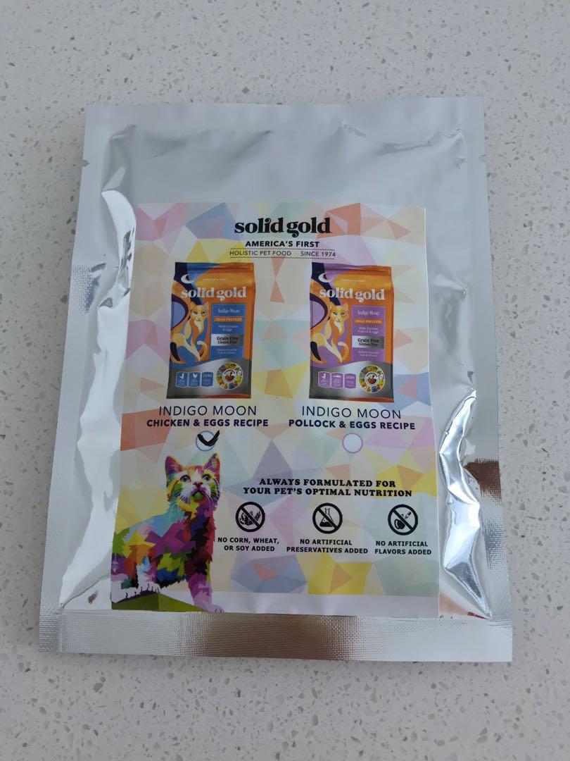 Sample Solid Gold Grain Free Chicken Egg Dry Cat Food Indigo