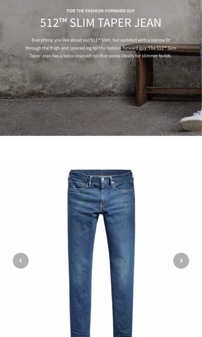 levi's slim taper stretch jeans