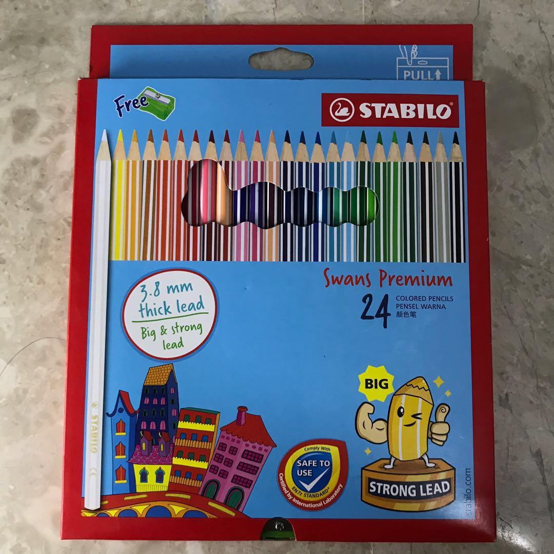 Stabilo Swans Premium 24 Colored Pencils Hobbies Toys Stationery Craft Other Stationery Craft On Carousell