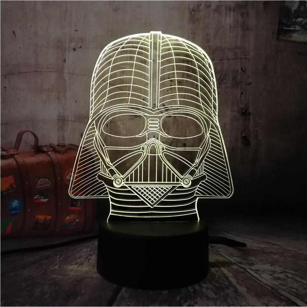 Star Wars Darth Vader Helmet 3d Color Changing Nightlight