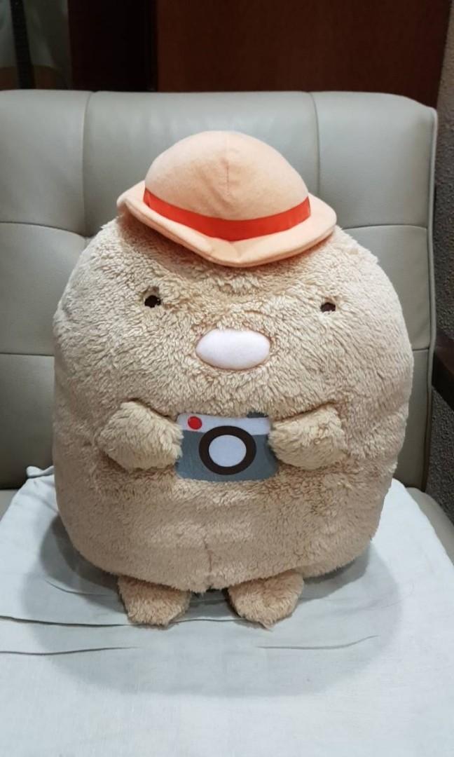 Sumikkogurashi Tonkatsu Plush holding camera, Hobbies & Toys, Toys