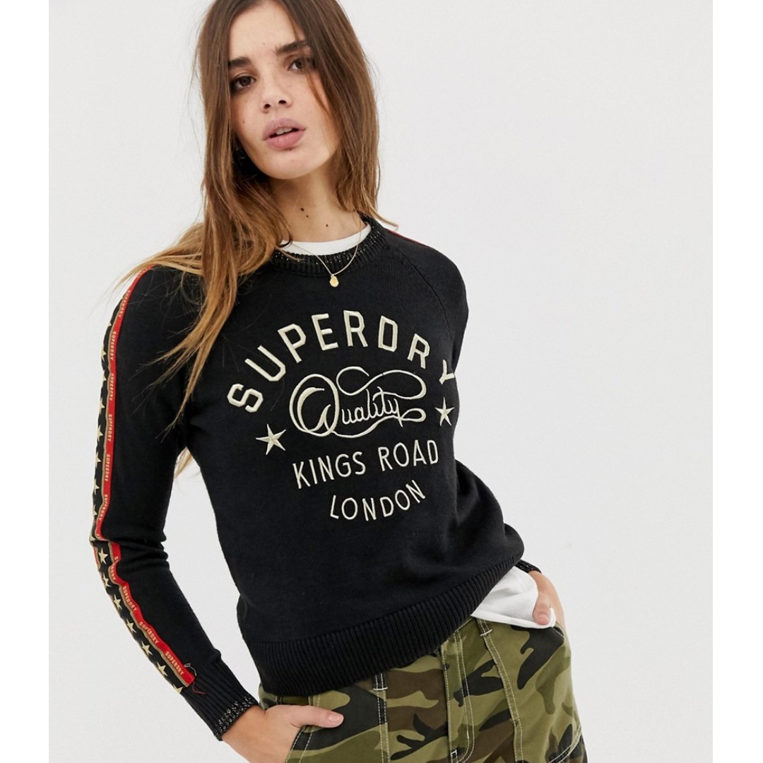 superdry mustard jumper