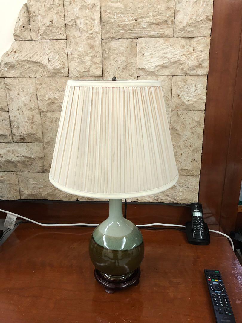 Table Lamp - Authentic (Category: Coffee & Tea Tableware) located in Singapore. Submitted by alfred0 (Listing ID 231287451, Image 3). Description: Height 60 cm - width 18cm Shade can be replaced easily Item still In very good condition..