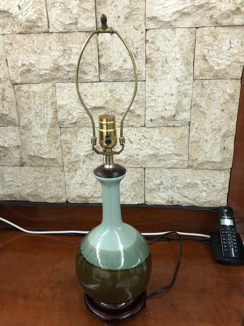 Table Lamp - Authentic (Category: Coffee & Tea Tableware) located in Singapore. Submitted by alfred0 (Listing ID 231287451, Image 1). Description: Height 60 cm - width 18cm Shade can be replaced easily Item still In very good condition..
