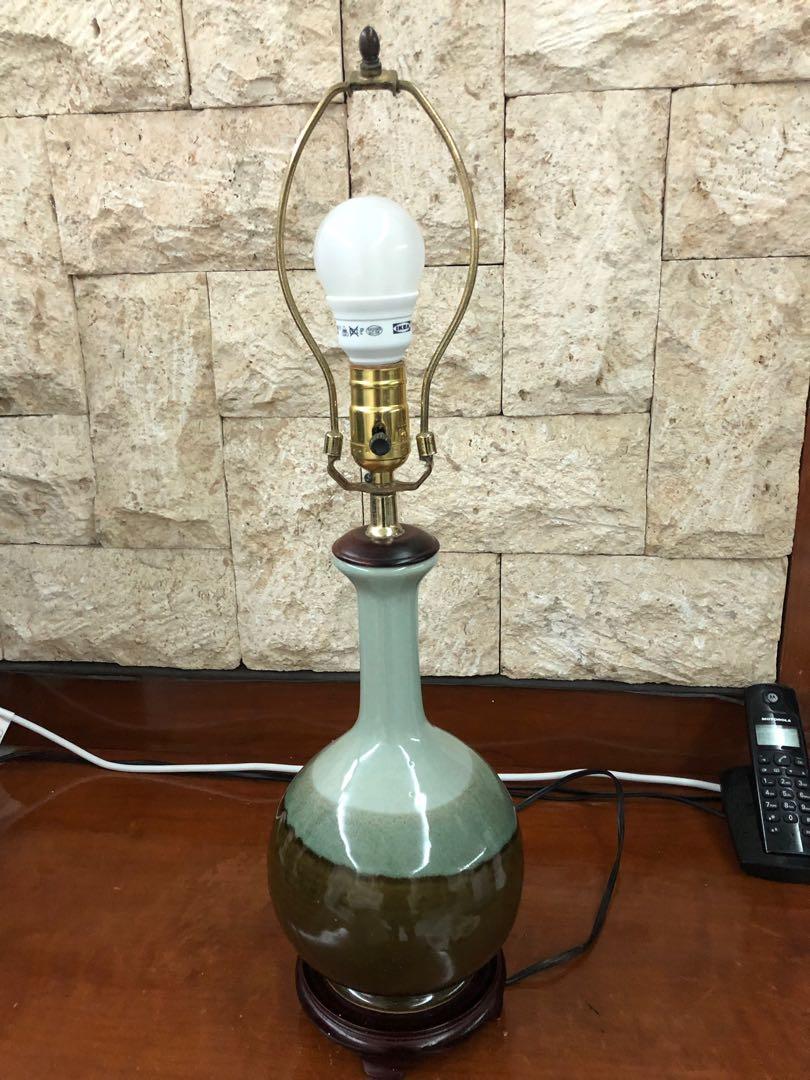 Table Lamp - Authentic (Category: Coffee & Tea Tableware) located in Singapore. Submitted by alfred0 (Listing ID 231287451, Image 2). Description: Height 60 cm - width 18cm Shade can be replaced easily Item still In very good condition..