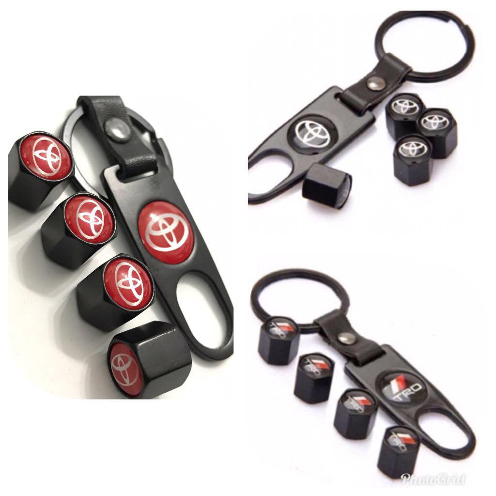 TRD Toyota air valve caps , Car Accessories, Accessories on Carousell