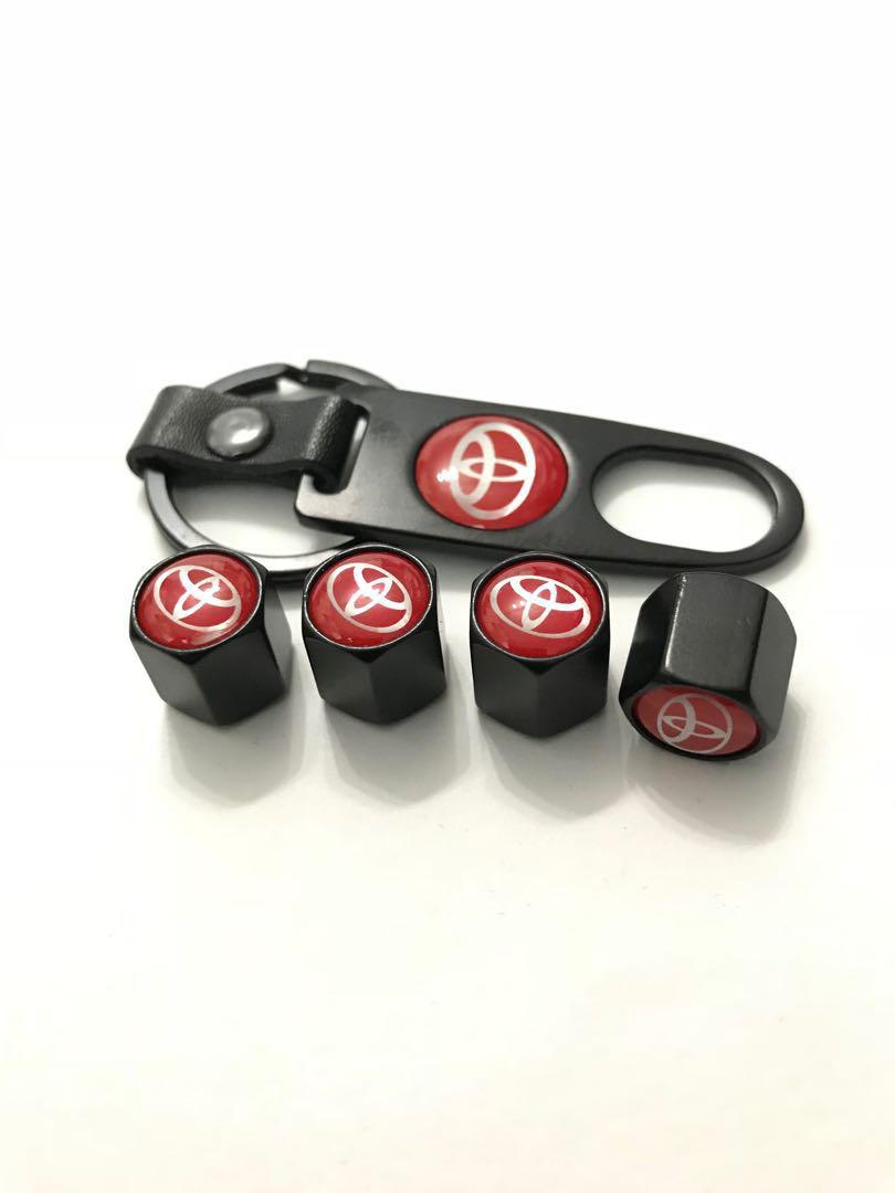 TRD Toyota air valve caps , Car Accessories, Accessories on Carousell