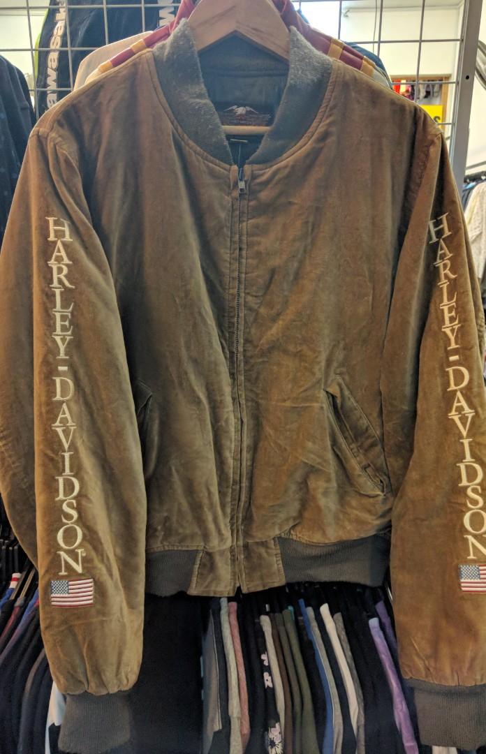 Vintage Harley Davidson Velvet Sukajan Jacket (Very Rare), Men's