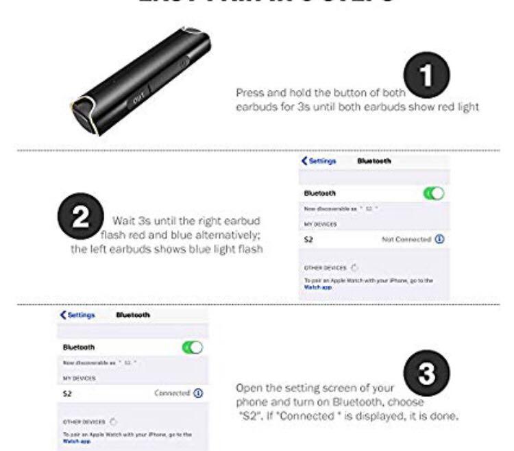 Yineme earbuds pairing deals