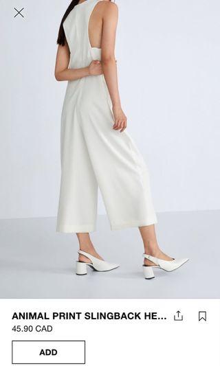 Zara White Mule