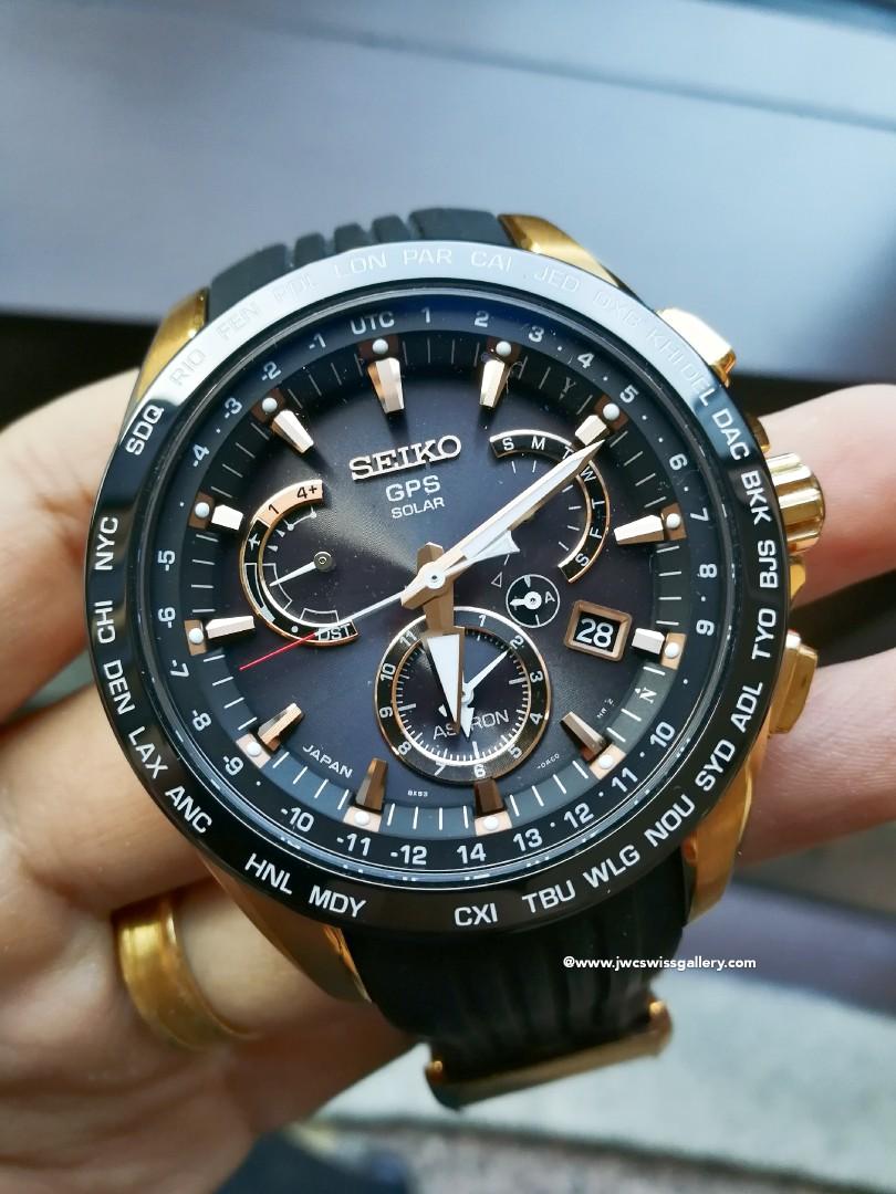 100% Authentic Pre-owned Seiko Astron 8X Dual Time (ref. SSE055J) GPS Solar  Ceramic Bezel, Luxury, Watches on Carousell