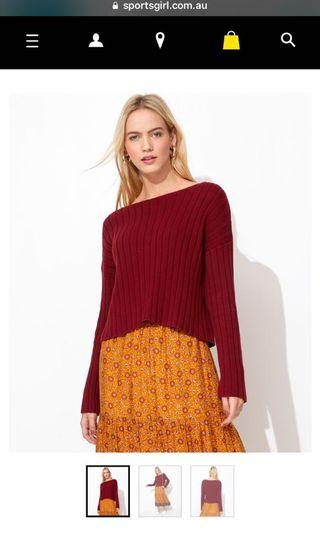 Size XS red jumper knit wear