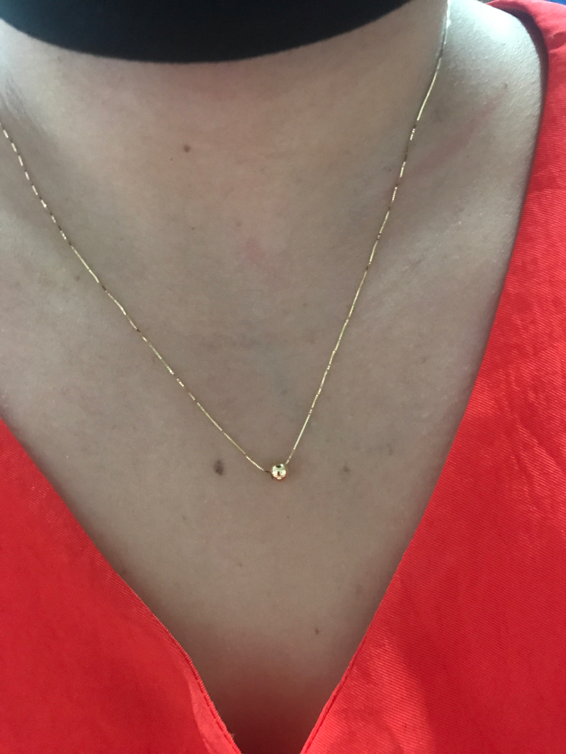 18k Saudi Gold Necklace with balls 