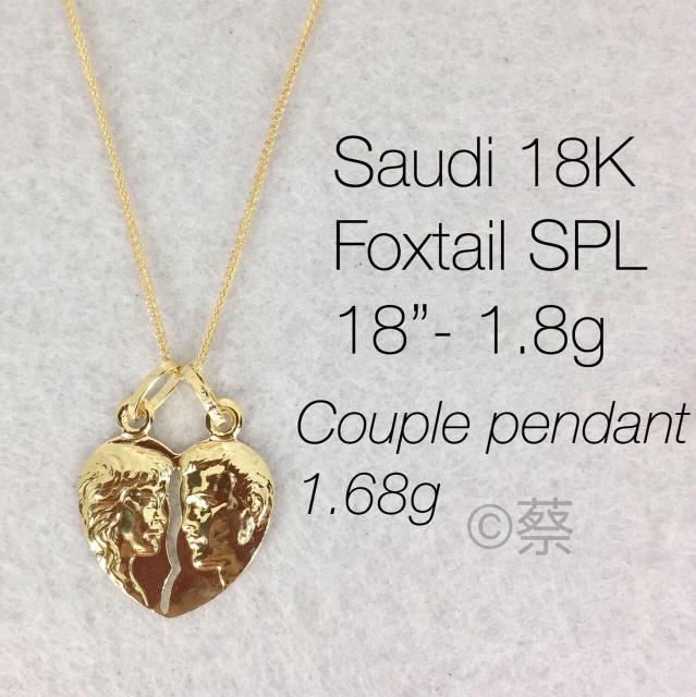 Gold outlet necklace couple