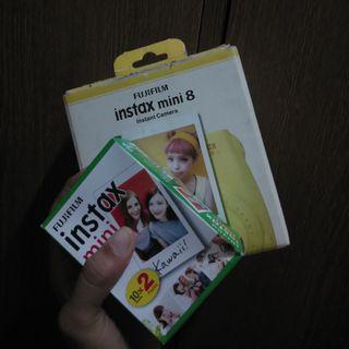 Instax Mini 8 Yellow (With free CLEAR CASE & FILM)