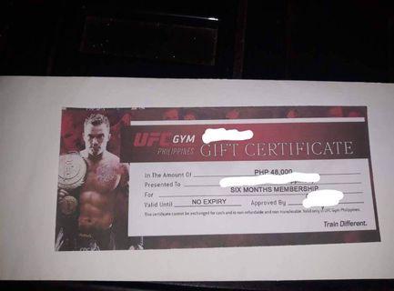 UFC gym gift check no expiration Up town center Alabang Robinson Galeria