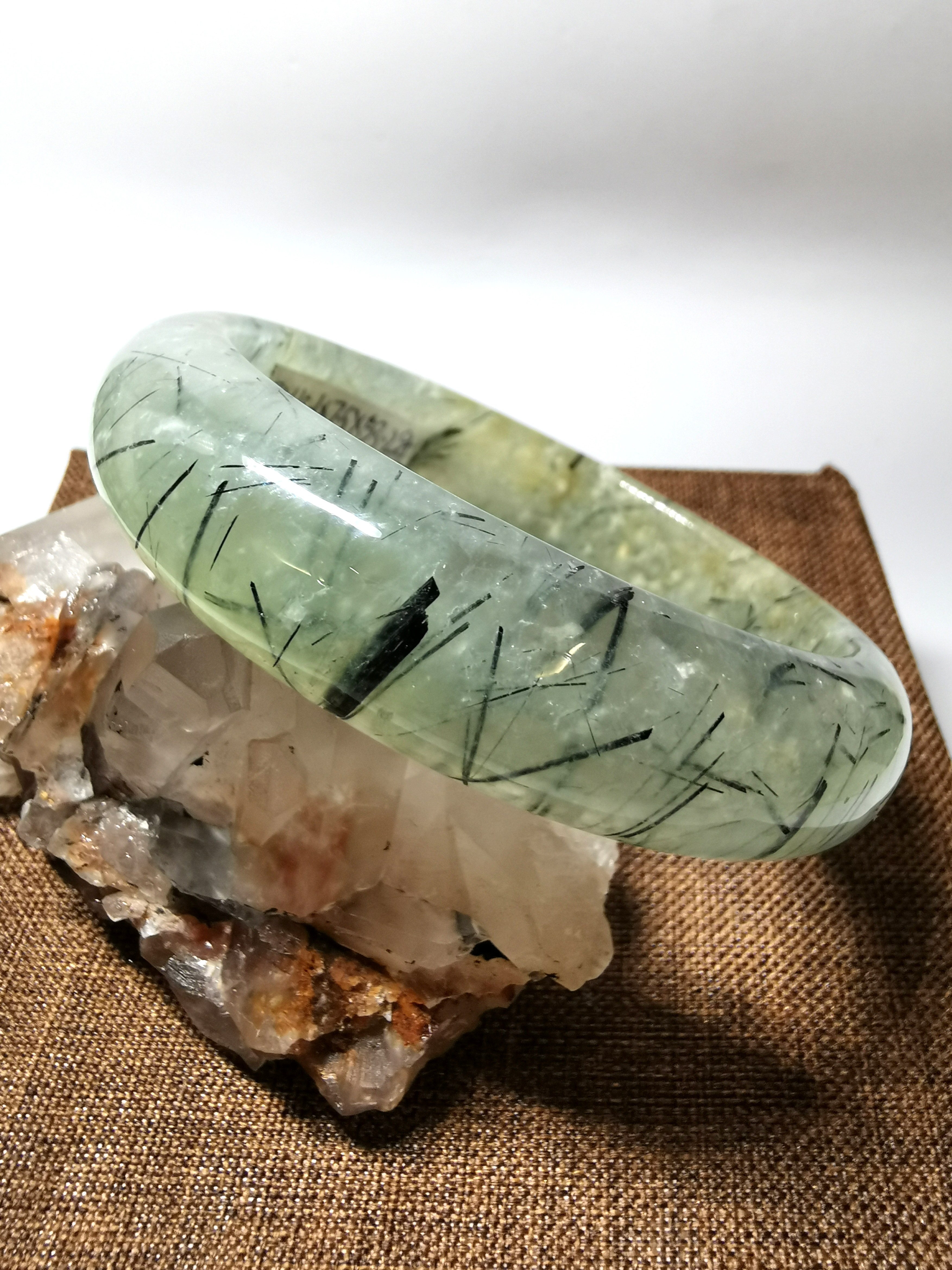 Prehnite with hotsell black tourmaline