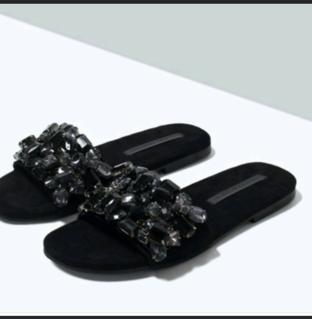zara fuzzy slippers