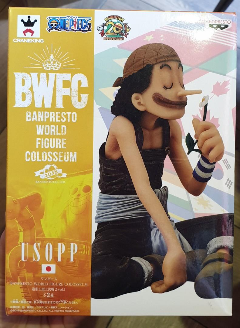 Banpresto World Figure Colosseum(BWFC) - One Piece Usopp (Category: Toy Figures) located in Singapore. Submitted by vonwong24 (Listing ID 231372924, Image 1). Description: Won from Ton Amusement Arcade Brand New In Box, with Gold Toei sticker No Nego COD Meetup in Bukit Panjang after work hours or Somerset during work hours.