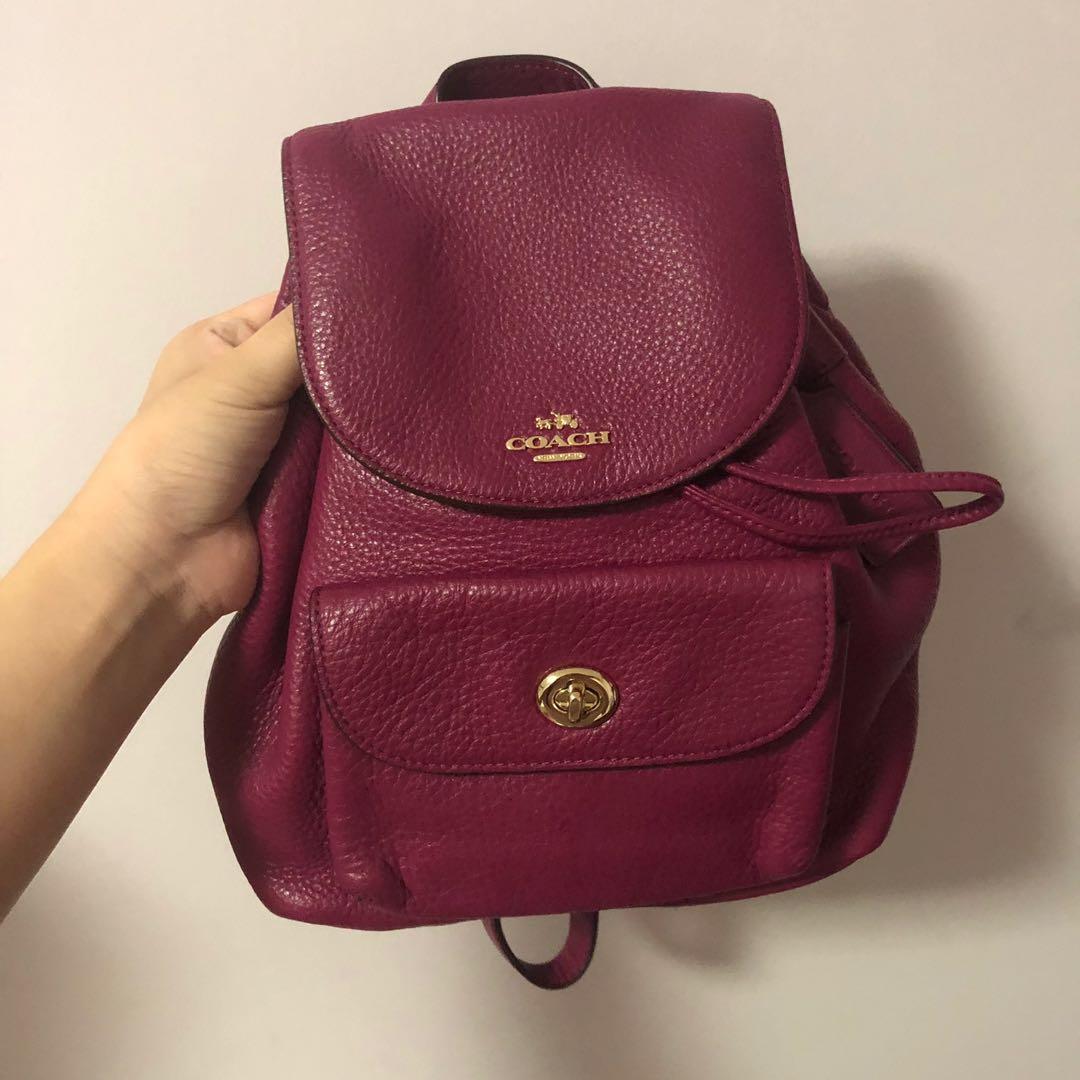 coach backpack purple