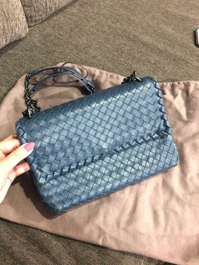 small olimpia bag in intrecciato nappa