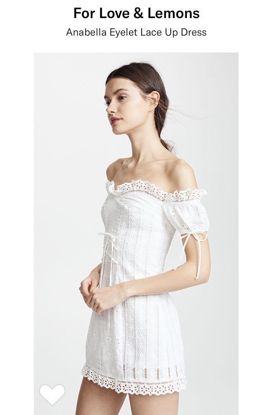 Anabelle eyelet lace up dress clearance