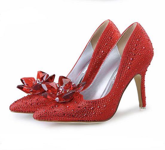 scarlet red heels