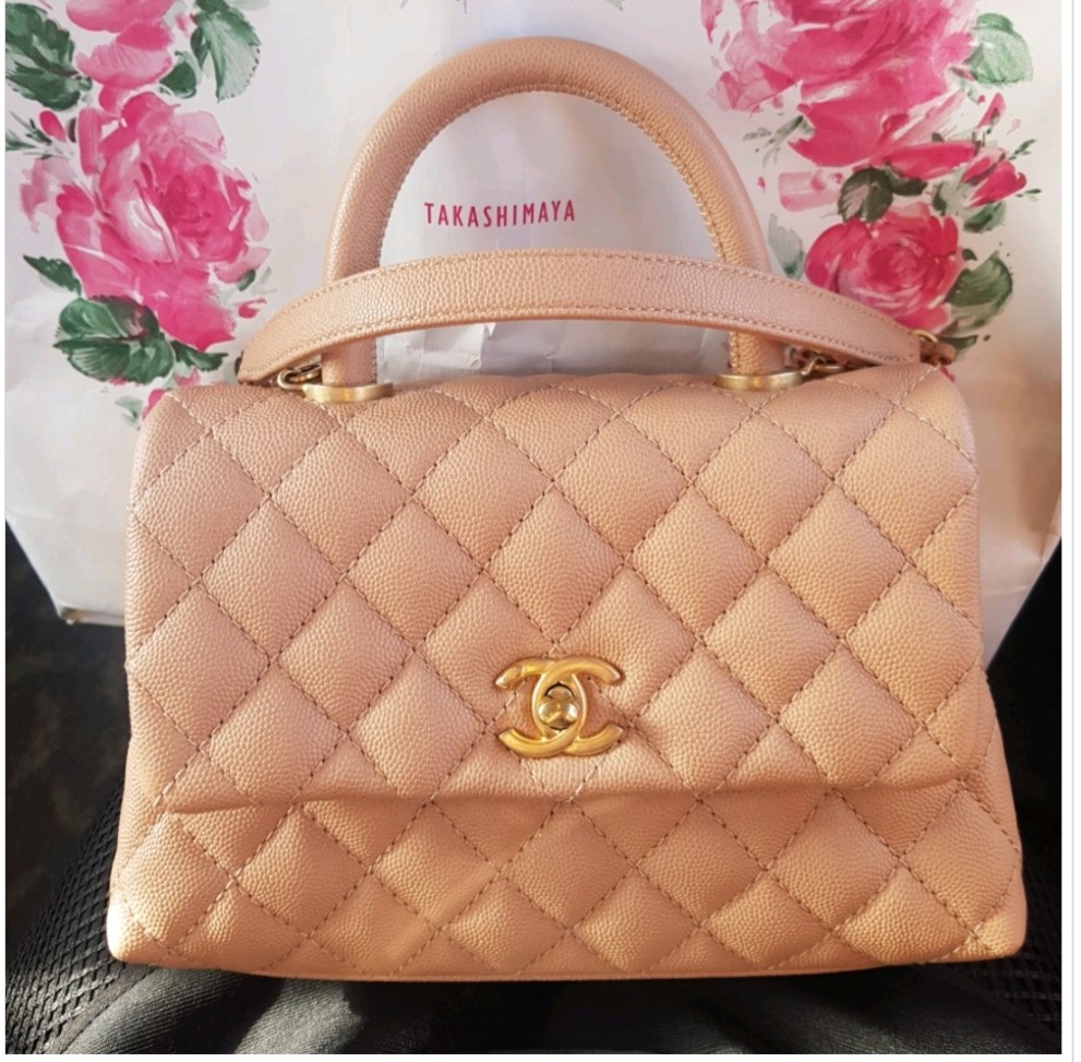 Chanel Mini Coco Handle Beige Rare Luxury Bags Wallets On Carousell
