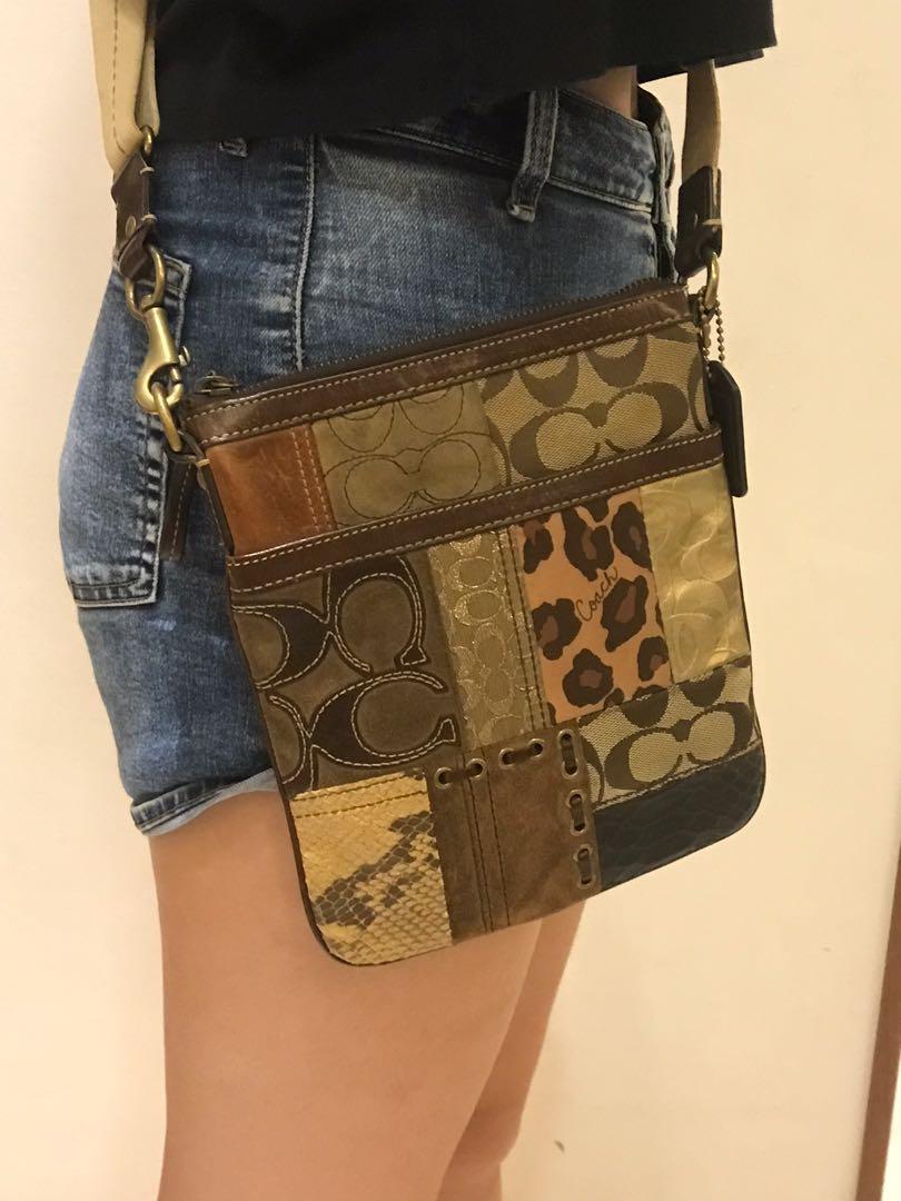 coach purse multicolor patchwork