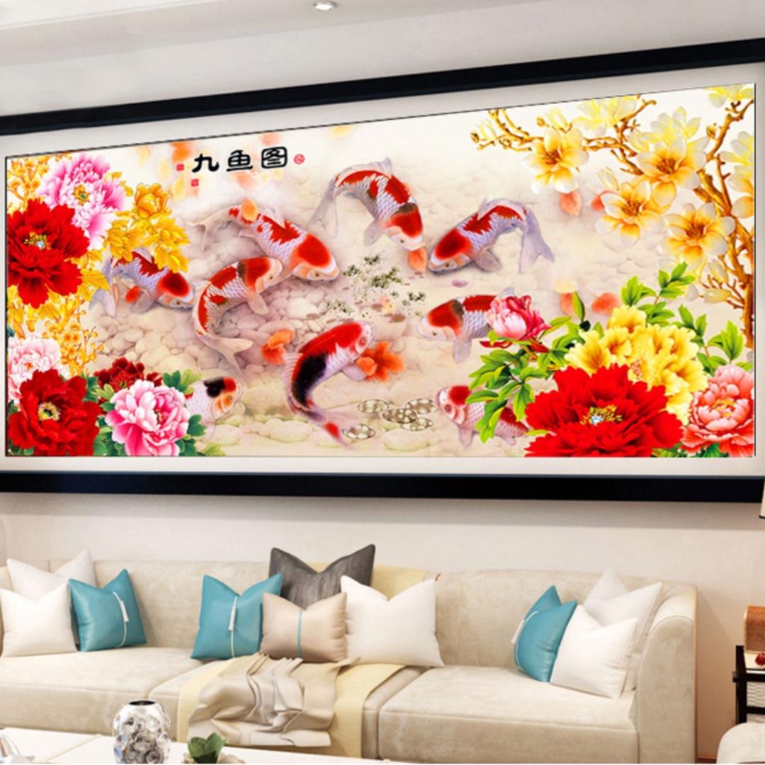 Diy Koi Fish Full 5d Diamonds Painting Diamond Mosaic Canvas
