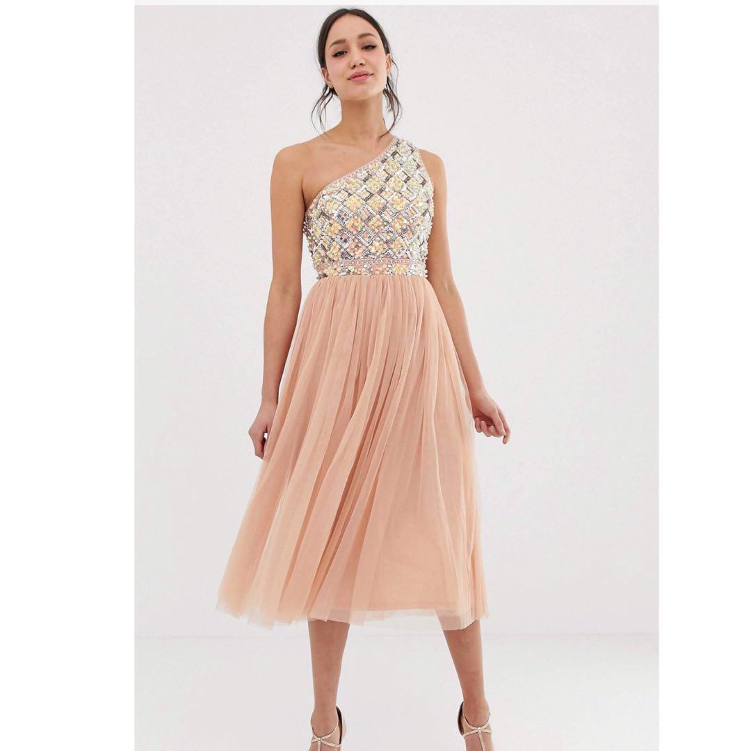 [View 18+] Wedding Guest Blush Pink Cocktail Dress For Wedding
