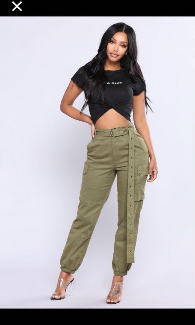 Womens cargo pants fashion nova shop