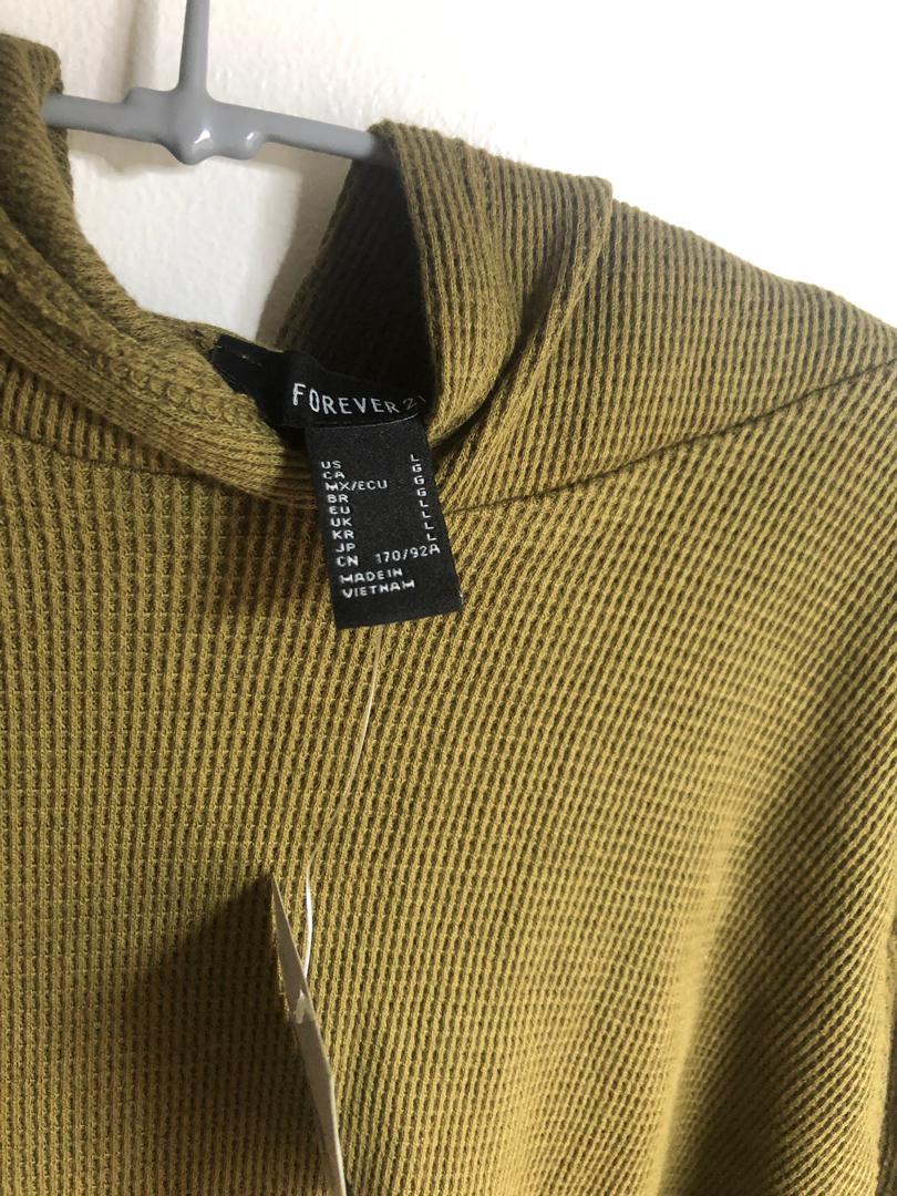 Forever 21 sweater dress (Category: Dresses) located in Makati City. Submitted by vborja (Listing ID 231401016, Image 2). Description: Brand new Super cute Color: olive.