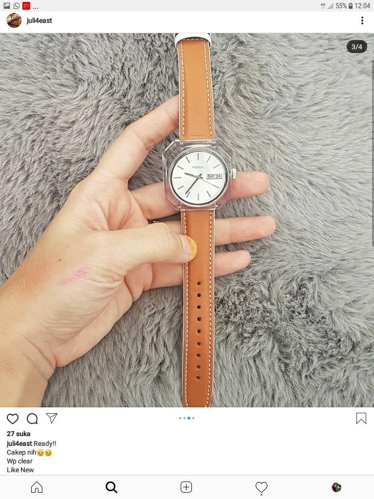 Fossil WP clear watch (beaware), Fesyen 